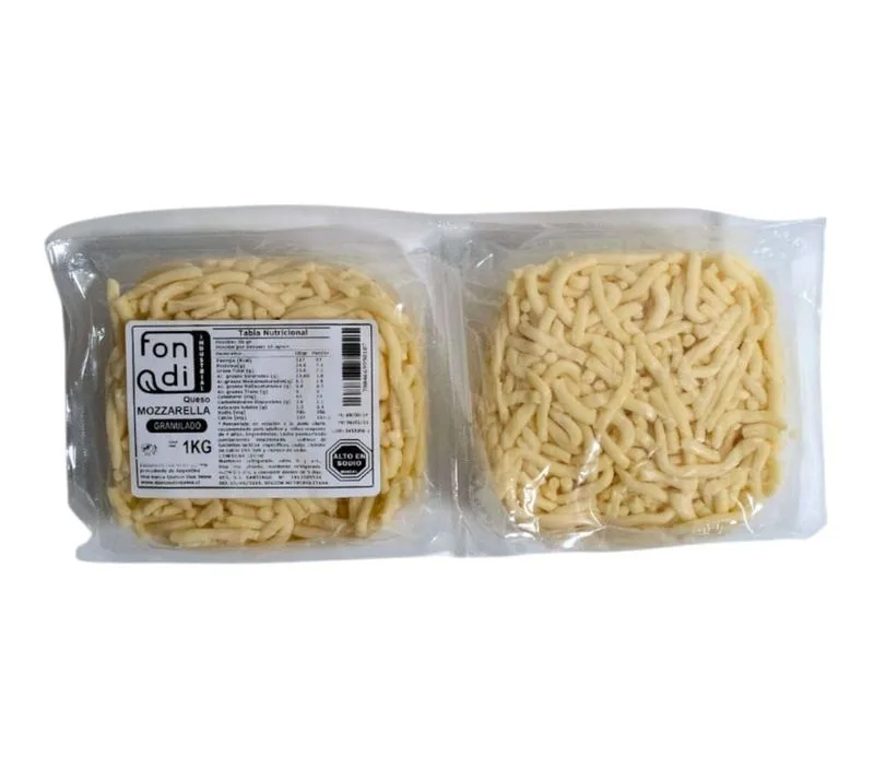 MOZZARELLA GRANULADA FONDI BOLSA 1 KG CAJA 12 UNIDADES