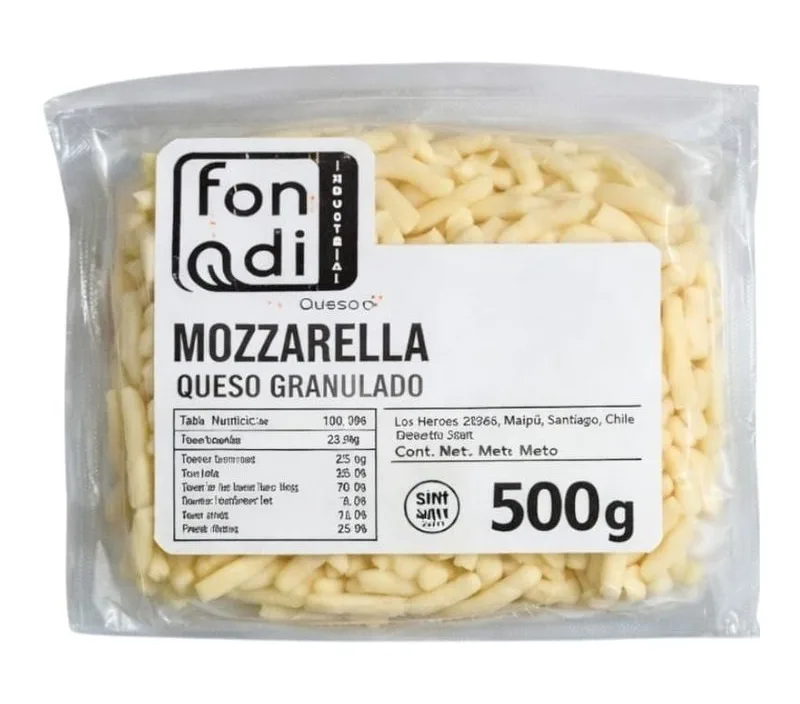 MOZZARELLA GRANULADA FONDI BOLSA 500 GRS 12UNIDXCJ