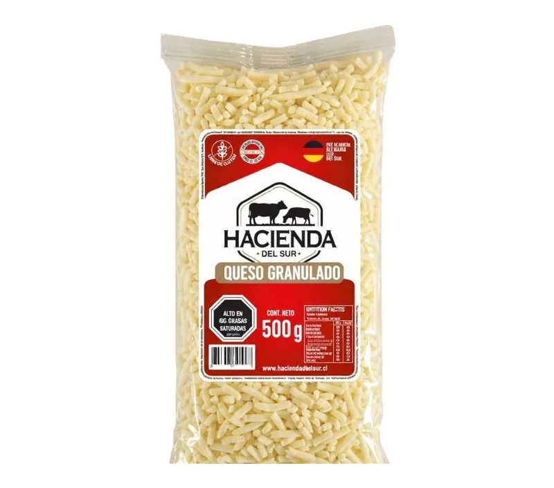 GOUDA GRANULADO LA HACIENDA BOLSA 500 GRS CAJA 10UNIDADES