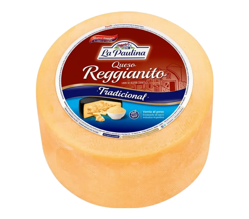 QUESO REGGIANITO LA PAULINA PIEZA 7.5 KG CAJA 2 UNIDADES