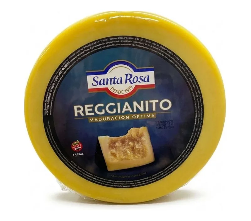 QUESO REGGIANITO BLANCO SANTA ROSA PIEZA 7 KG PESABLE CAJA 1 UNIDAD