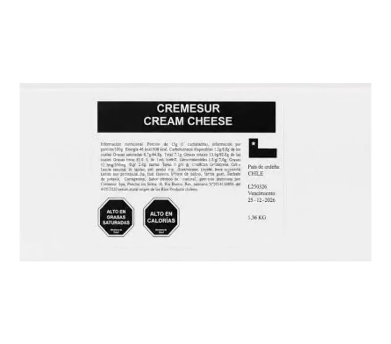 CREAM CHEESE CREMESUR BARRA 1.36 KG CAJA 6 UNIDADES