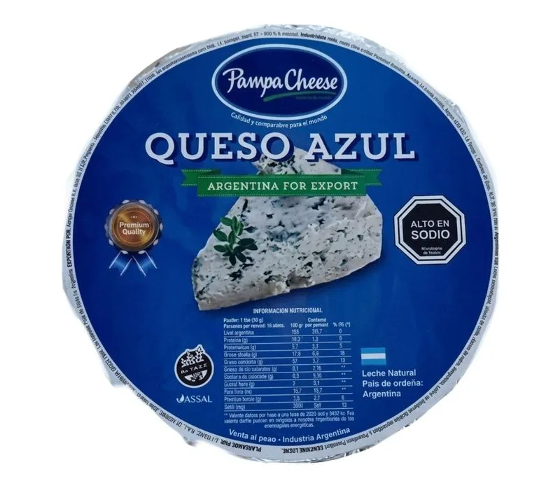 QUESO AZUL PAMPA CHESSE RUEDA  2.8 KG PESABLE