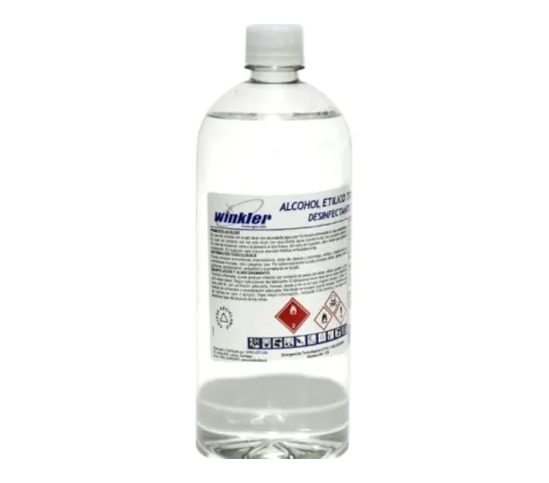 ALCOHOL ETILICO DESNATURALIZADO TECNICO 70% BOTELLA 1 LITRO CAJA 20 UNIDADES