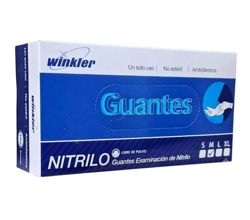 GUANTE NITRILO AZUL S/POLVO TALLA M CAJA 10 DISPLAY DE 50 PARES