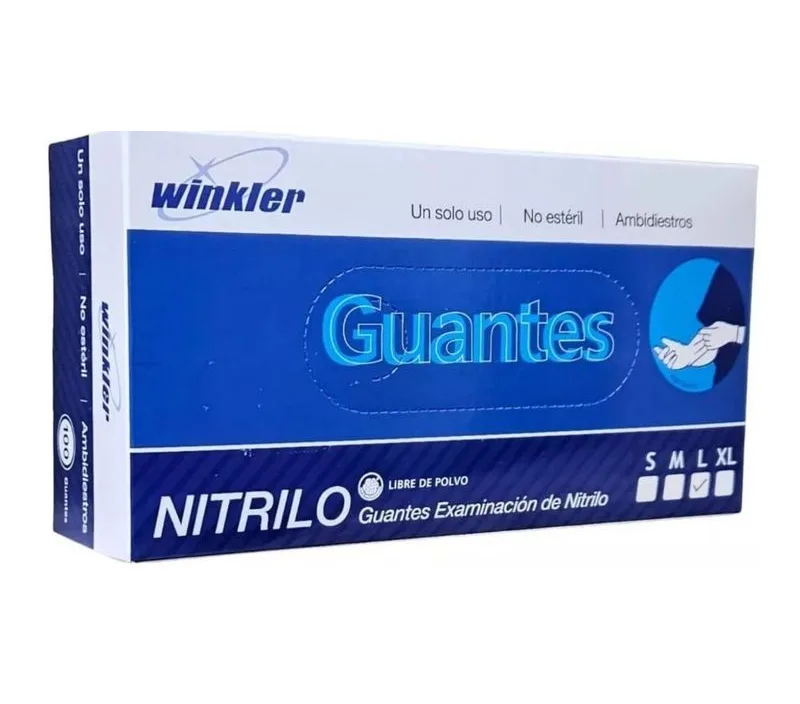 GUANTE NITRILO VERDE S/POLVO TALLA L CAJA 100 UNIDADES