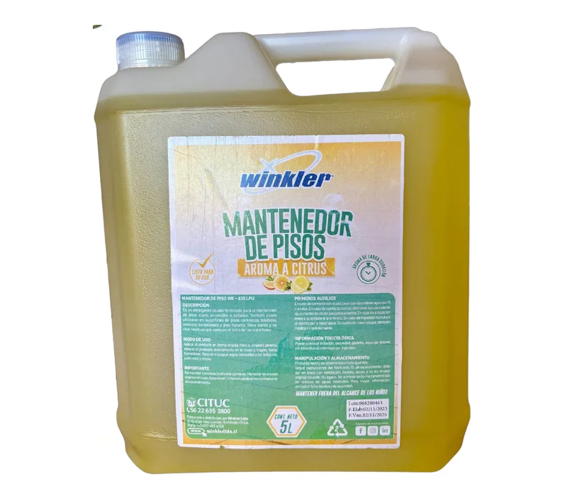 MANTENEDOR DE PISO CITRUS BIDON 5 LITROS CAJA 4 UNIDADES