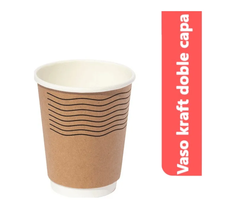 VASO KRAFT DOBLE PARED 8 OZ MANGA 25 UNIDADES 500 UNIDADES X CAJA