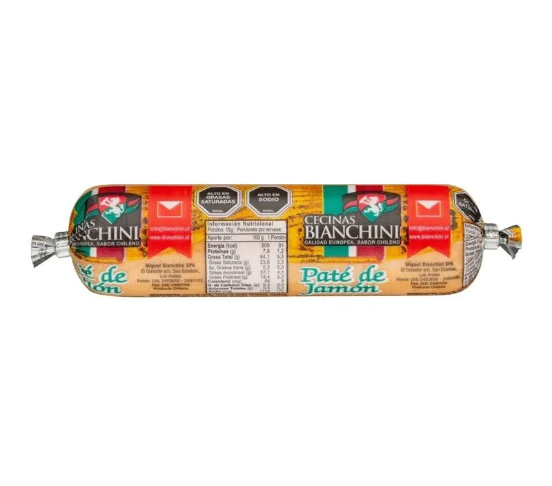 PATE DE JAMON BIANCHINI 120 APROX GRS CAJA 16 UNIDADES