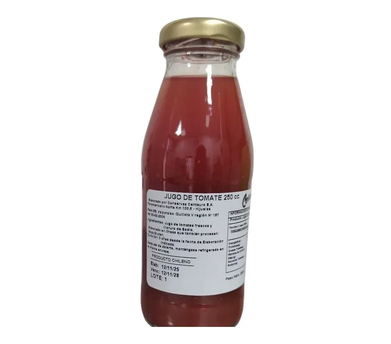 JUGO DE TOMATE CENTAURO 250 CC CJA 24 UNIDADES VTA SOLO X CAJA