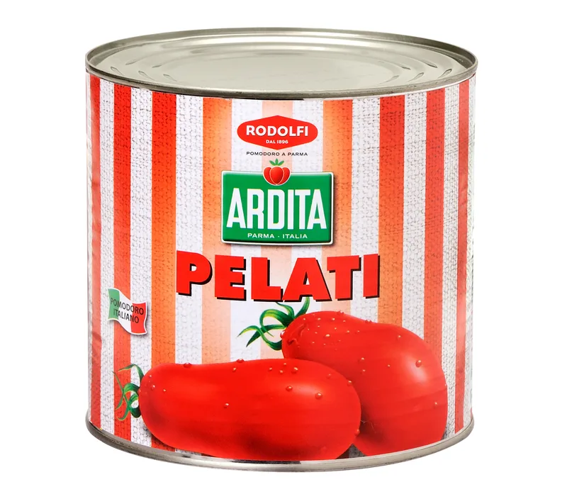 TOMATES PELADOS TARRO 3 KG DISPLAY 6 UNIDADES
