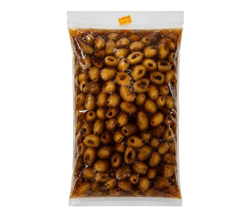 ACEITUNA CAFE DESHUESADA PARA EMPANADA BOLSA 1 KILO CAJA 10 UNIDADES