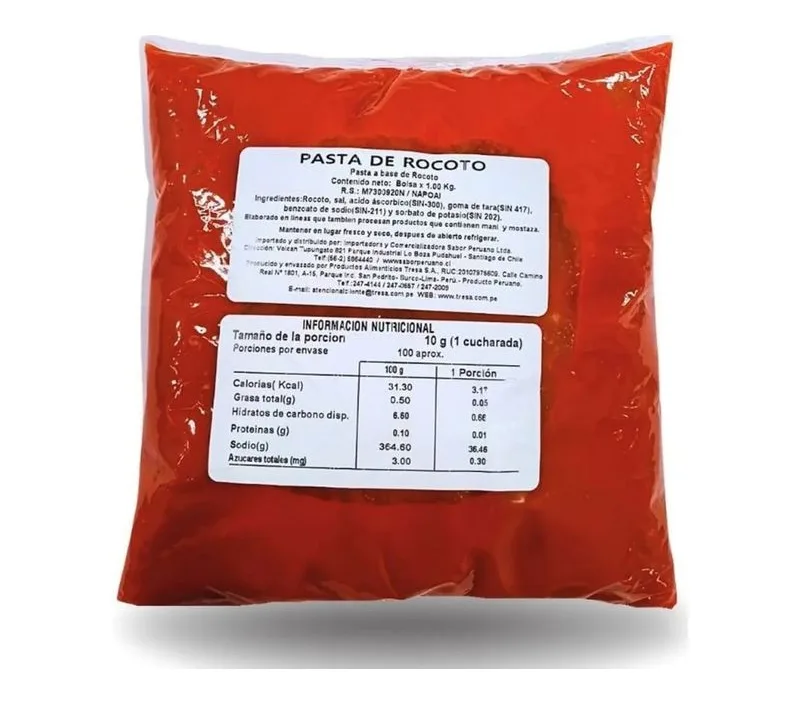 PASTA DE AJI ROCOTO 1KG CAJA 10 KG