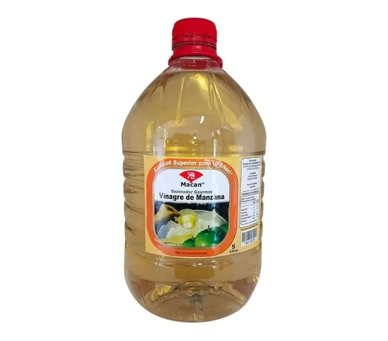 VINAGRE DE MANZANA BIDON 5 LITROS CAJA 20 LITROS 4 UNIDADES