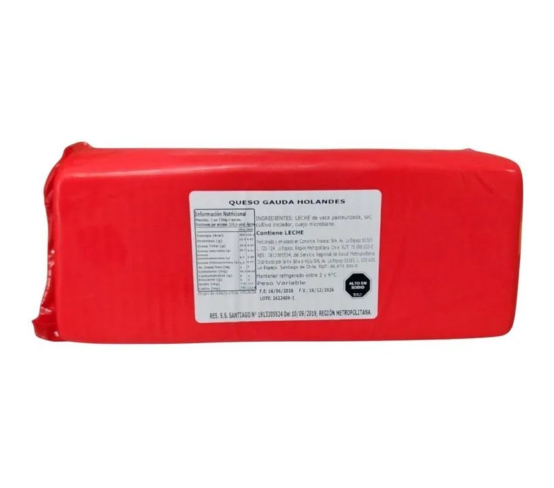 QUESO GOUDA BARRA EL HOLANDEZ 2.5 KILO CAJA 5 UNIDAD